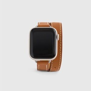 Quince Double Tour Leather Strap Watch - Tan
